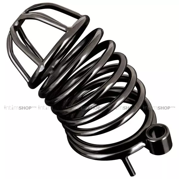 Пояс верности с замком BlueLine Deluxe Chastity Cage, черный